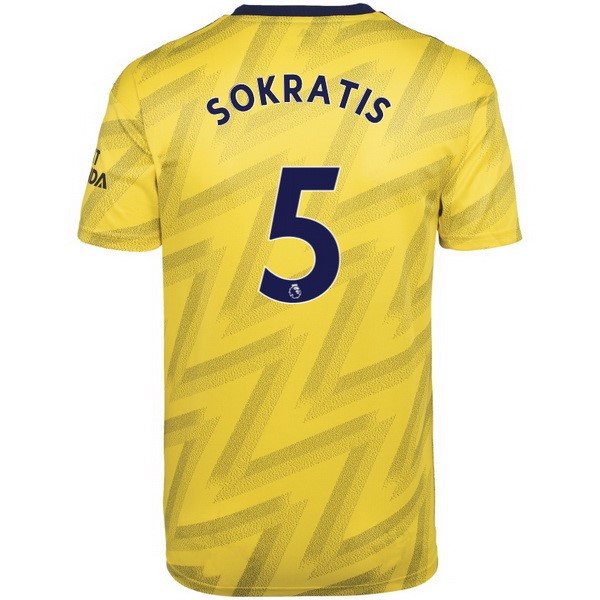 Maillot Football Arsenal NO.5 Sokratis Exterieur 2019-20 Jaune